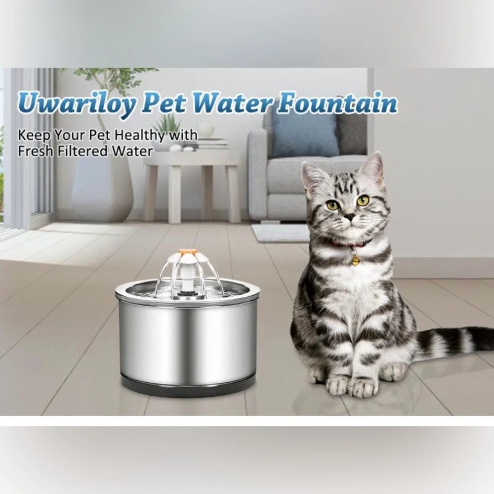 NEW Stainless Steel Pet Water Dispenser 🐈 🐕